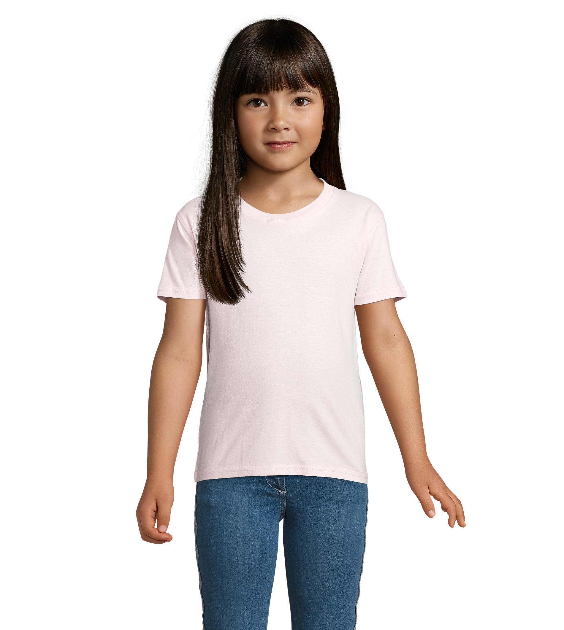 T-shirt coton bio enfant promotionnel 175g - PIONEER Rose pale